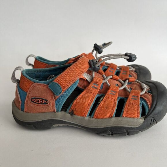 Keen Whisper Sandals Size 2 Orange Toggle Vibram Hiking Camping Outdoors Water - Picture 1 of 11